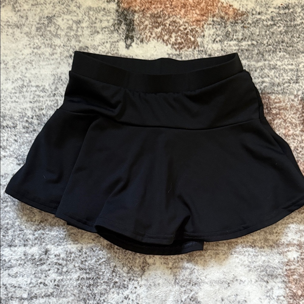 Varsity Black Kids athletic fit and flair Skort